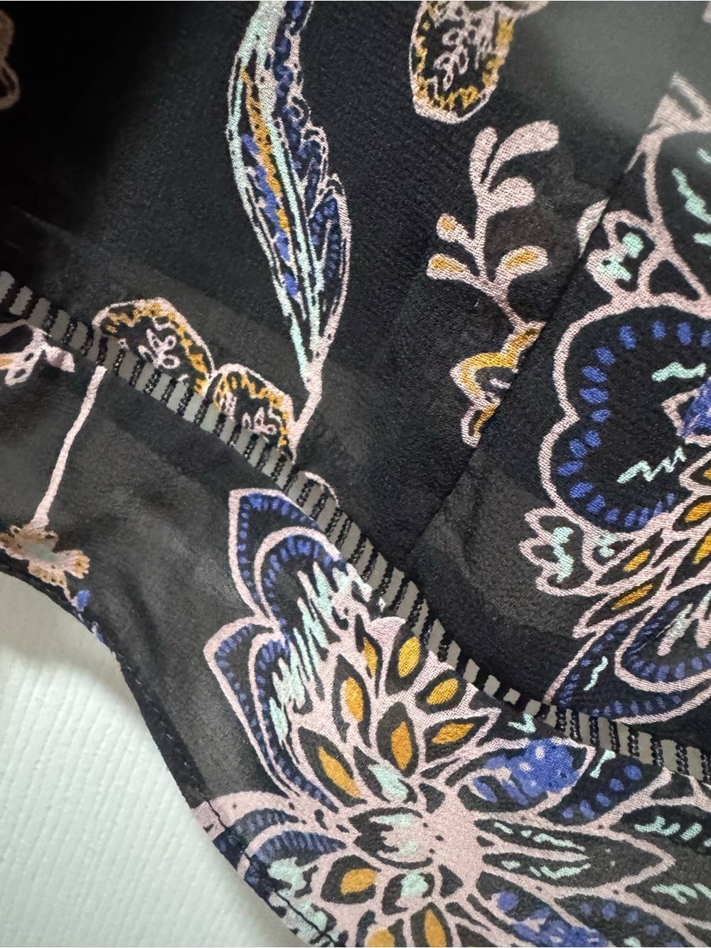 Olivaceous Black Floral Off-Shoulder Ruffle Blouse - Picture 5 of 5